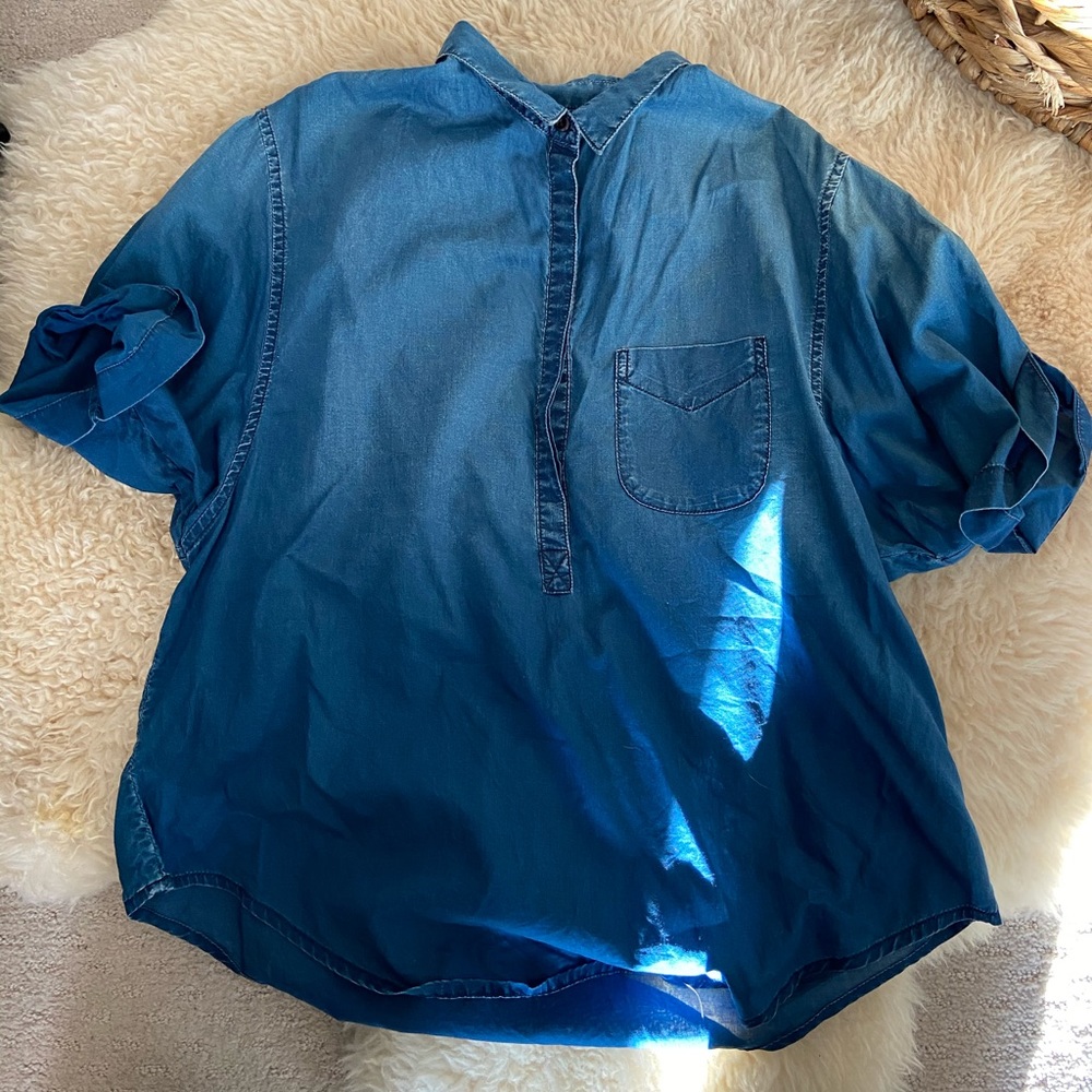 Current/Elliot Soft Denim T-shirt | Size S